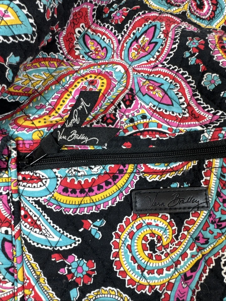Vera Bradley Parisian Paisley Weekender Duffle Bag 17"  X 25 Lots Of Pockets - Image 3 of 4