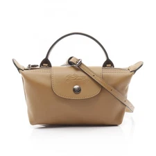 Longchamp Le Pliage Xtra XS shoulder Handbag 34205987004 leather Khaki NEW Women