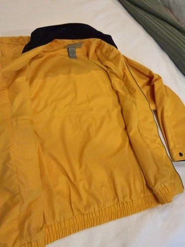Cutter & Buck Windbreaker Mens M Jacket Y2K Yellow Full Zip Weathertec image 3