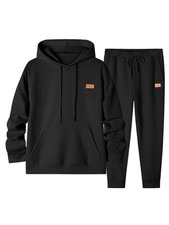 Mens Tracksuits 2 Piece Sweatpants Set Airport Outfits Long Sleeve Hoodie Swe...