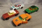 1970's Matchbox Lesney Cars BMW CSL VW Golf Mercedes 350 FIAT Abarth Lot of 4