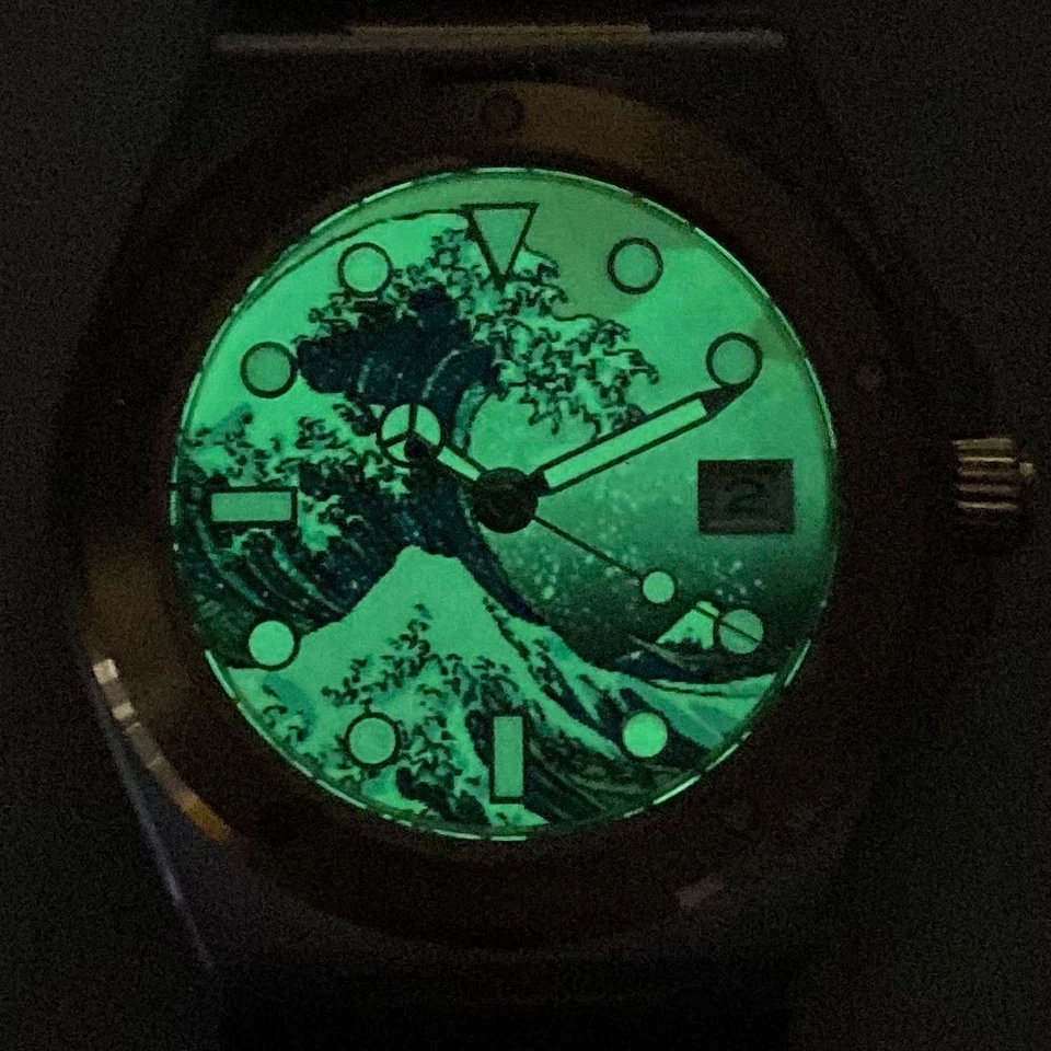 Reloj automático para hombre de acero inoxidable 10 ATM esfera luminosa NH35 cristal de zafiro para hombre Foto 2 de 4