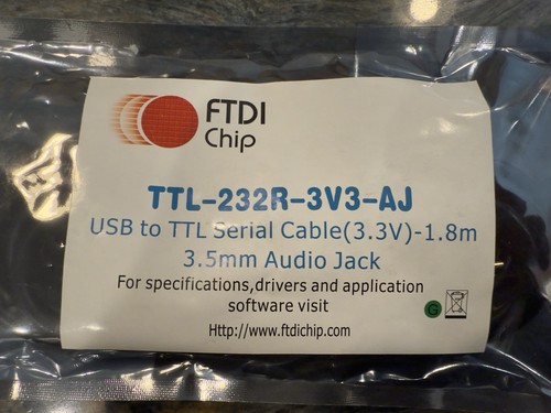New TTL-232R-3V3- AJ USB To TTL 3.5mm Audio Jack Cable connector 1.8m FTDI Chip