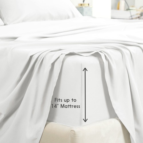 6 Piece Sheet Set – Deep Pocket Fitted Sheet, Flat Sheet, Pillowcases - Picture 37 of 48