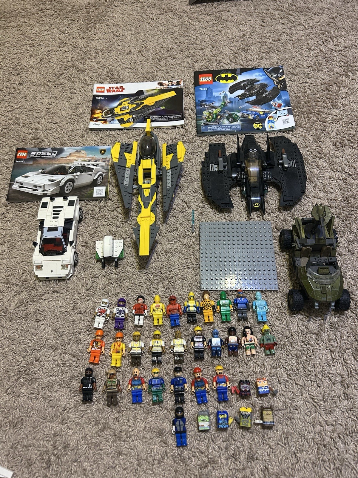 Four LEGO Sets with 25 Mini Figures