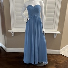 NWT Azazie Kristen Bridesmaid Dress Steel Blue Sz A2