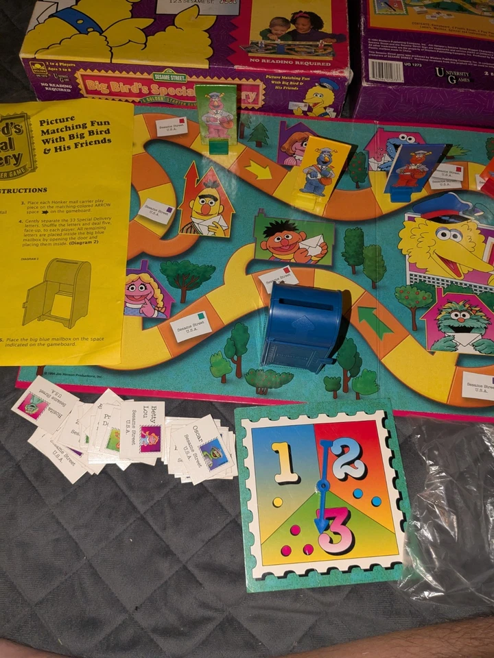 Vintage Sesame Street - Big Bird's Special Delivery Board Game (1994) - Complete - Image 3 of 4