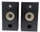 Focal Aria 906 Bookshelf Speakers PAIR Gloss Black 8 Ohm Flax Cone France TESTED