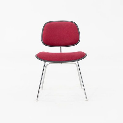1970s Herman Miller Eames DCMU Dining Chair in Plastic & Steel with Red Fabric