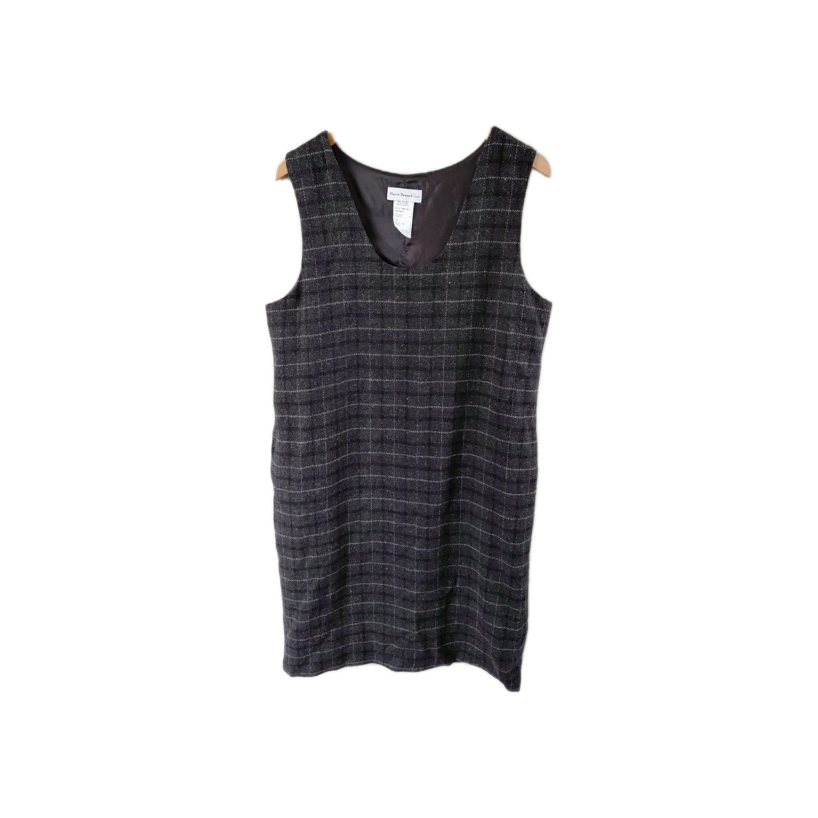 Harve Benard Sport Womens Sleeveless Dress Size 12 100% Wool Preppy Professional