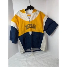 Vintage Michigan Wolverines Windbreaker Pullover Jacket Collegiate NCAA Conic