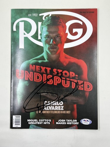 Canelo Alvarez Signed Ring Magazine PSA/DNA