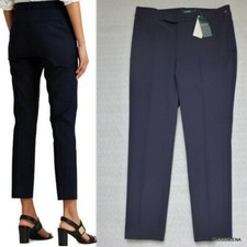 RALPH LAUREN Women's 10 Stretch Cotton Blend Flat Front Ankle Length Pants NEW