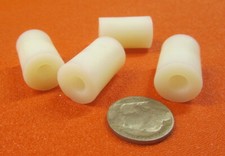 Nylon 66 Spacer, Natural, NO.1/4" Screw, 5/8" OD x .252" ID x 1.00" Lg., 25 pc