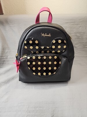 Polka Dot Backpack NWOT NWOT Disney Parks Loungefly Minnie Mouse Sequined Black  main image 3