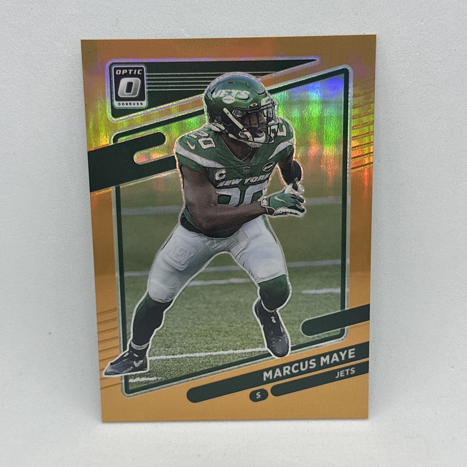 Marcus Maye 2021 Donruss Optic /199 Orange Prizm #74 - Jets