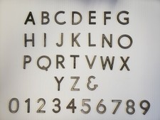 Metal Letters and Numbers 1 1/2 inch long Straight Font price per letter 