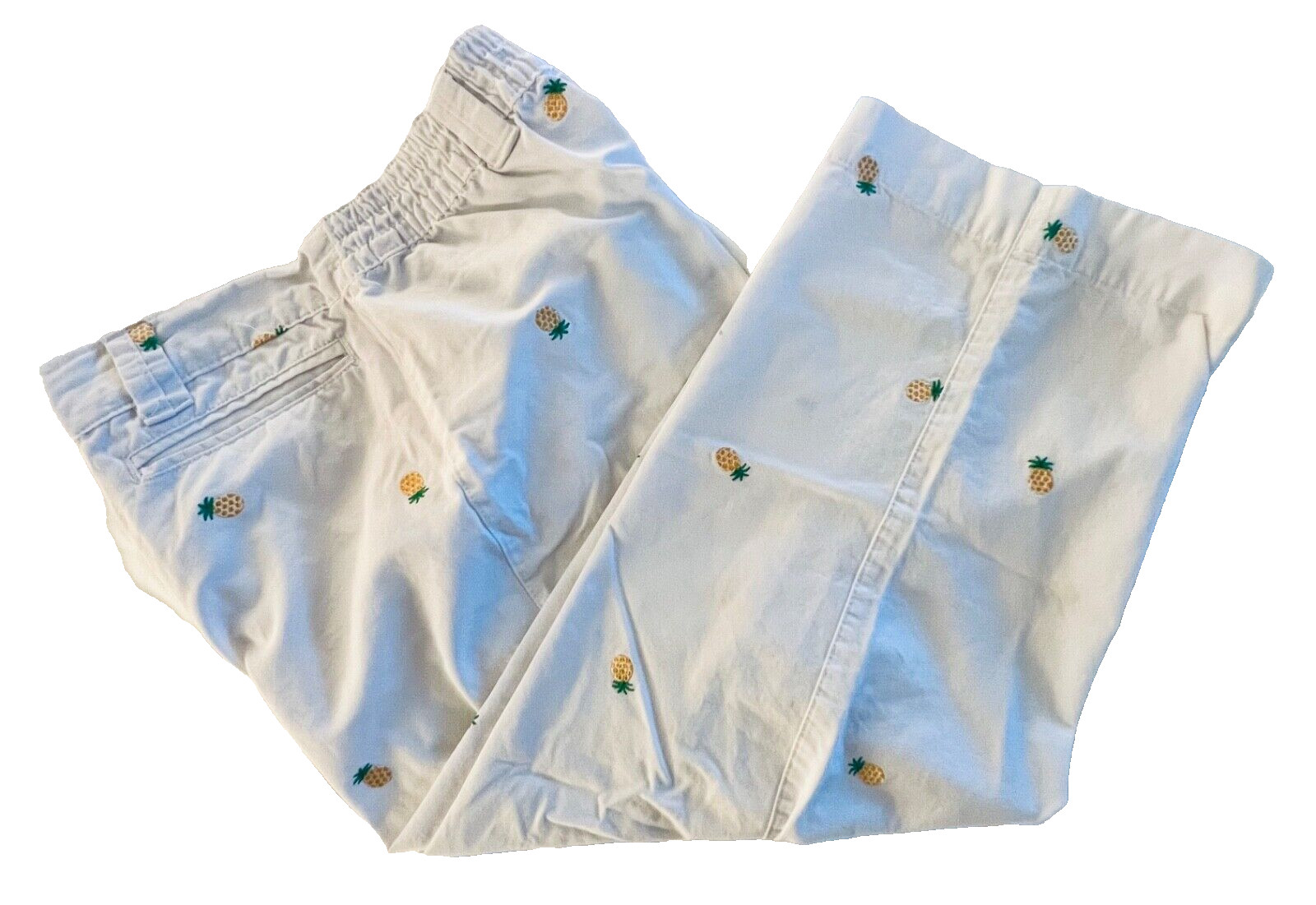 BASIC EDITIONS FUN WHITE COTTON CAPRIS EMBROIDERE… - image 6