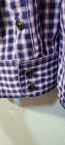 Kenneth Cole Reaction Pearl Snap Western Button Up Long Sleeve Shirt Size XL - Picture 6 of 9