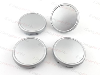 4X External Hub Cover 60mm Internal 55mm Wheel Hub Cover Grey NoLogo