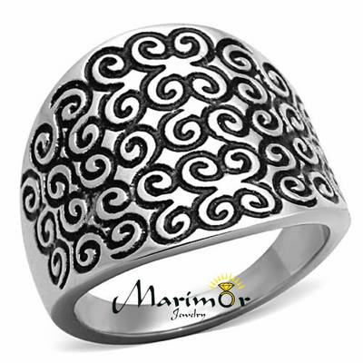 #ad Stainless Steel High Polished Swirl Epoxy Design Fashion Ring $15.87
