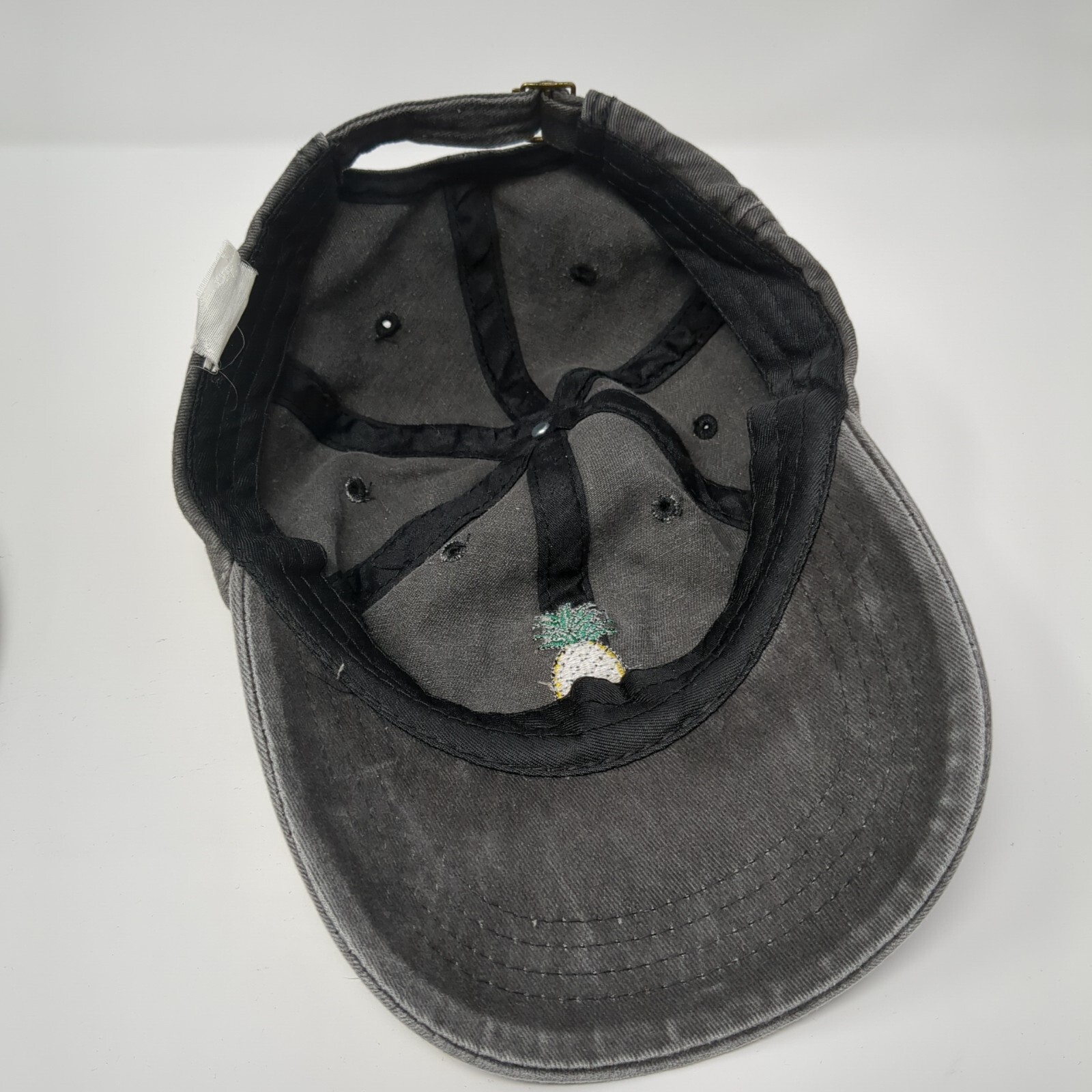 Pineapple Slideback Hat Gray One Size Solid Embro… - image 6