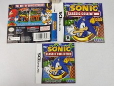 Sonic Classic Collection Nintendo DS Cover Art And Manual Replacement OEM