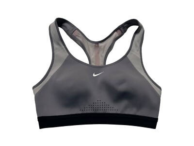 Nike Motion Adapt HIGH-Support Compression Sports Bra Size Small SM Grey  #1557