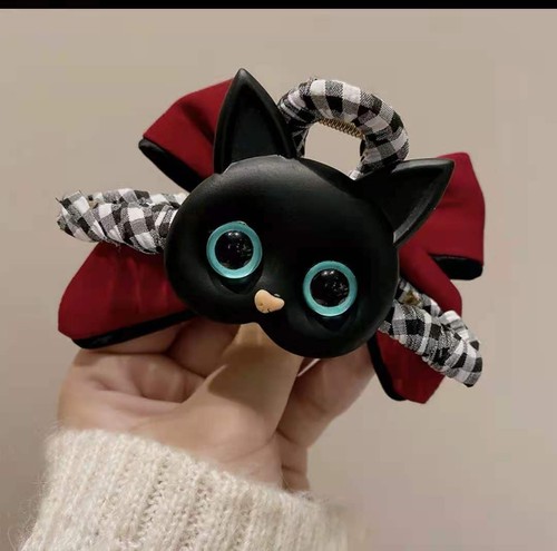 Kitty Cartoon Hair Claw Double-sided Design Large Bow Catch Clip Women Girl Cut - Picture 10 of 13