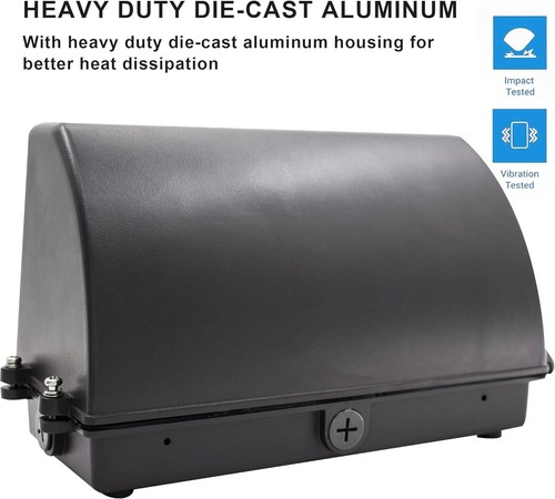 70 Watt Full Cut Off LED Wall Pack Light Outdoor 5000K ETL DLC Replac 200-300HID - Picture 3 of 19