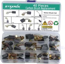 Electric Motor Carbon Brushes Set - 40 Pack Replacement Repair Kit 40