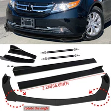 Front Bumper Spoiler Body Kit Side Skirt/Rear Lip Universal For Honda