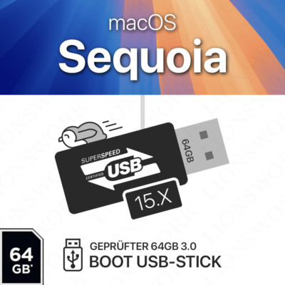 macOS 15 Sequoia | Mac OS Boot 64 GB USB Stick 3.0 | Installer Recovery Update