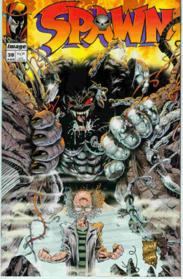 Spawn # 38 (Tony Daniel, 2-pages pin-up, 1st app. Cy-Gor) (USA, 1995)