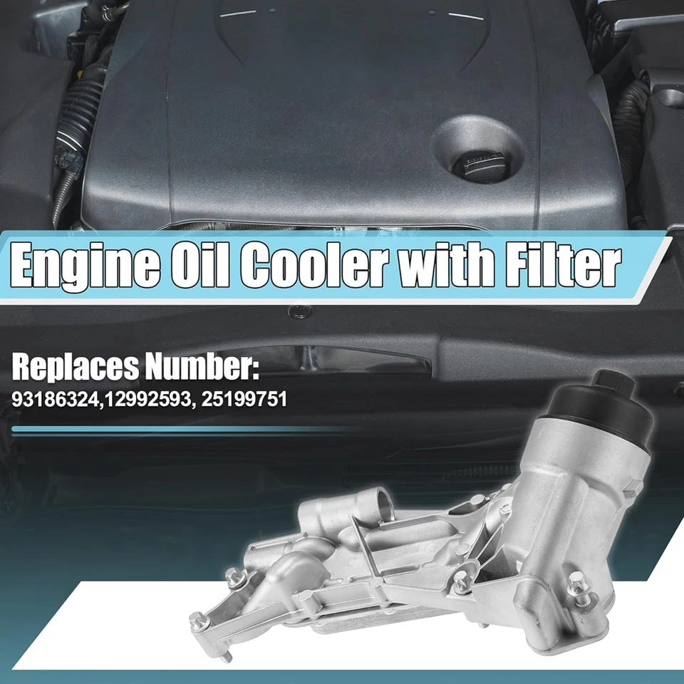 25199751 Carcasa del filtro de aceite caballete del filtro de aceite enfriador de aceite filtro de aceite para Opel Astra 1.6 1.8L - Imagen 2 de 4