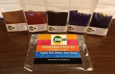 Wood Dye   Powdered Solvent 5 Color Kit   Wood Stain Kit 25 Grams 
