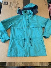 Vintage Eddie Bauer Gore-Tex Jacket Teal Turquoise 90s Coat Women s Size M YKK