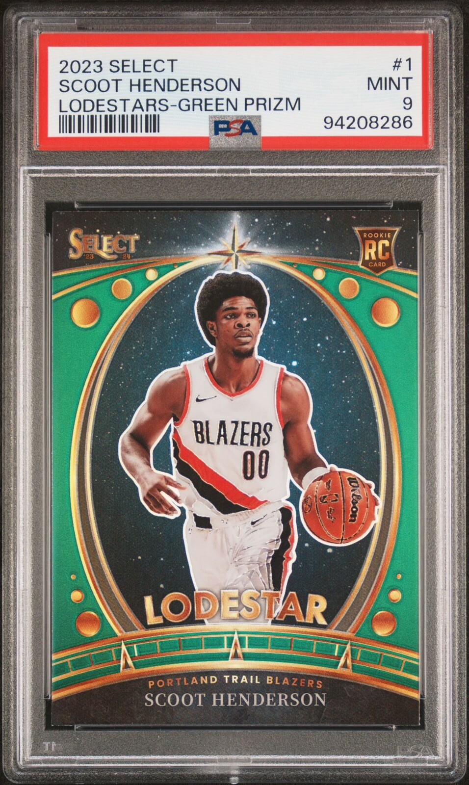 2023 Select Scoot Henderson Lodestars Green PSA 9