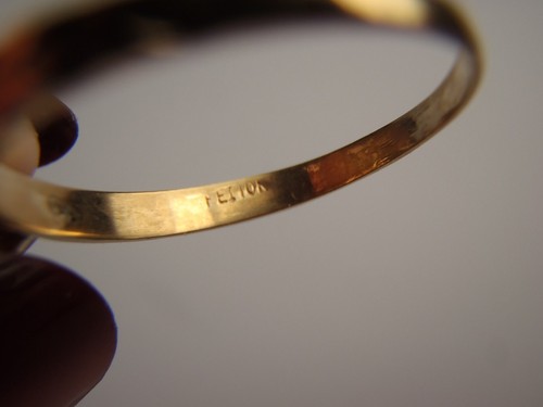 Vintage 10K Gold Engagement Promise Ring GENUINE REAL 1 Point Diamond Size 7 - Picture 16 of 20