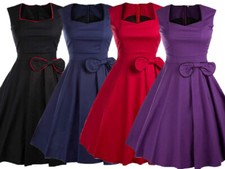 AU STOCK 50'S VINTAGE ROCKABILLY RETRO SWING COCKTAIL PARTY COTTON DRESS DR167