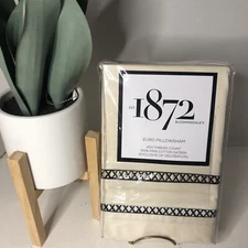 1872 Bloomingdale's Trevarno Euro PillowSham 400TC 100% Pima Cotton Sateen 26x26