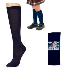 Knee High Socks School Girl Uniform Soccer Sport Women Girls Blue Size 9-11 6-8