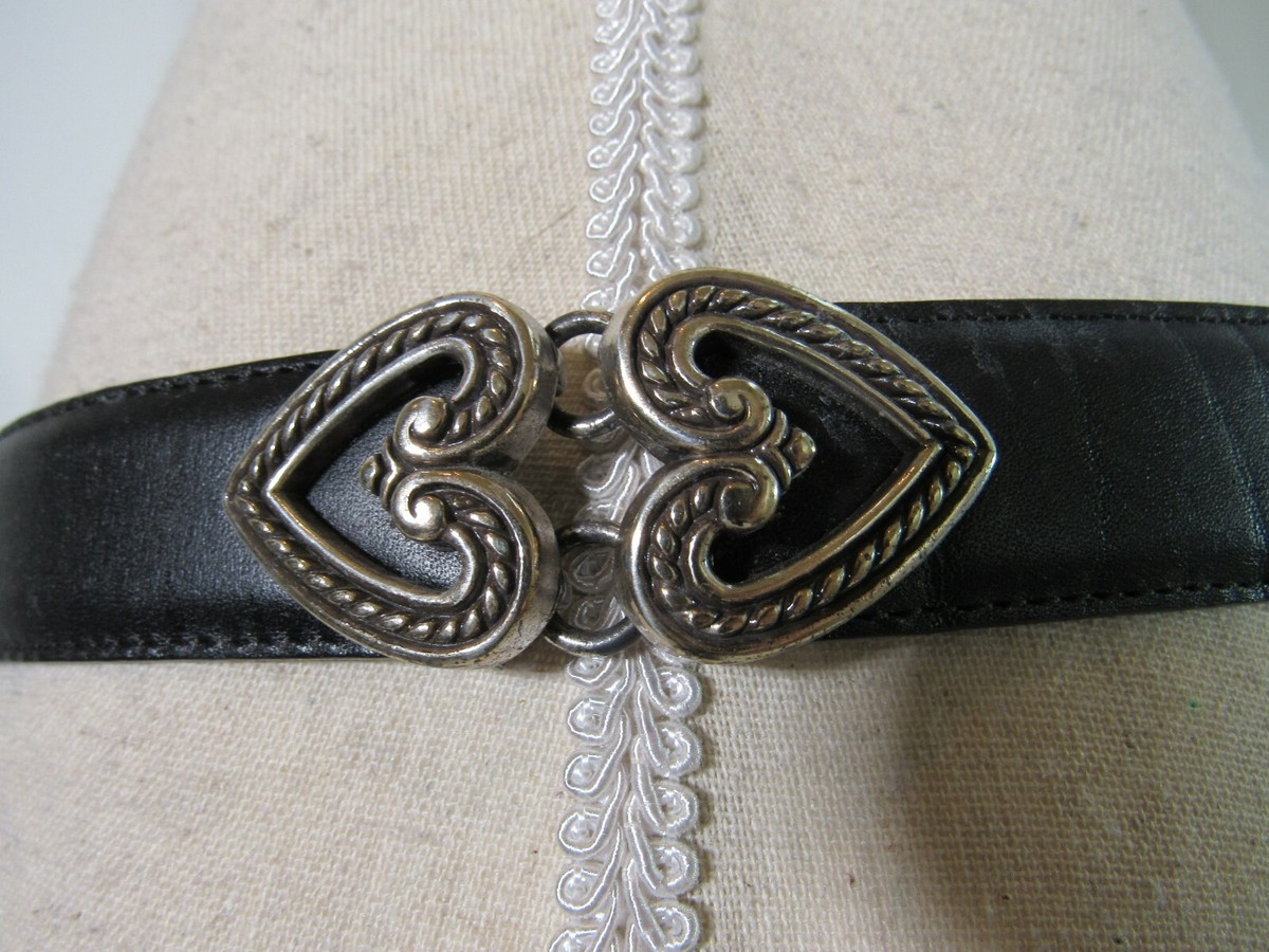 Brighton 40403 Black Leather Heart Belt Size L | eBay display picture 2