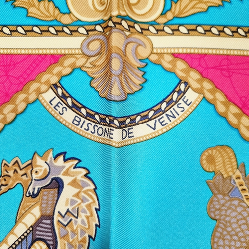 RARE VINTAGE HERMES Silk Scarf "Les Bissone de Venise" Carre 90 by Annie Faivre - Picture 11 of 15