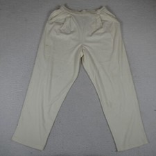 Vintage Bobbie Brooks Pants Women Size XL Made in USA Beige Cotton/Poly Blend