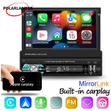 Android Auto Single 1 Din 7 Inch Car Stereo Radio USB FM Apple Carplay Bluetooth