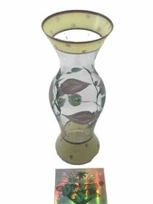 Hand Painted ROYAL DANUBE Crystal Vase Perfect For Plant Props Vintage