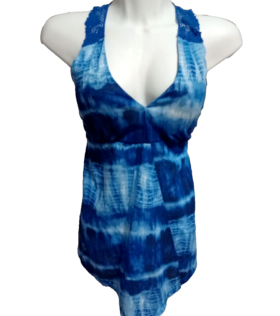 NO BOUNDARIES blue tank top blouse- size M 7/9