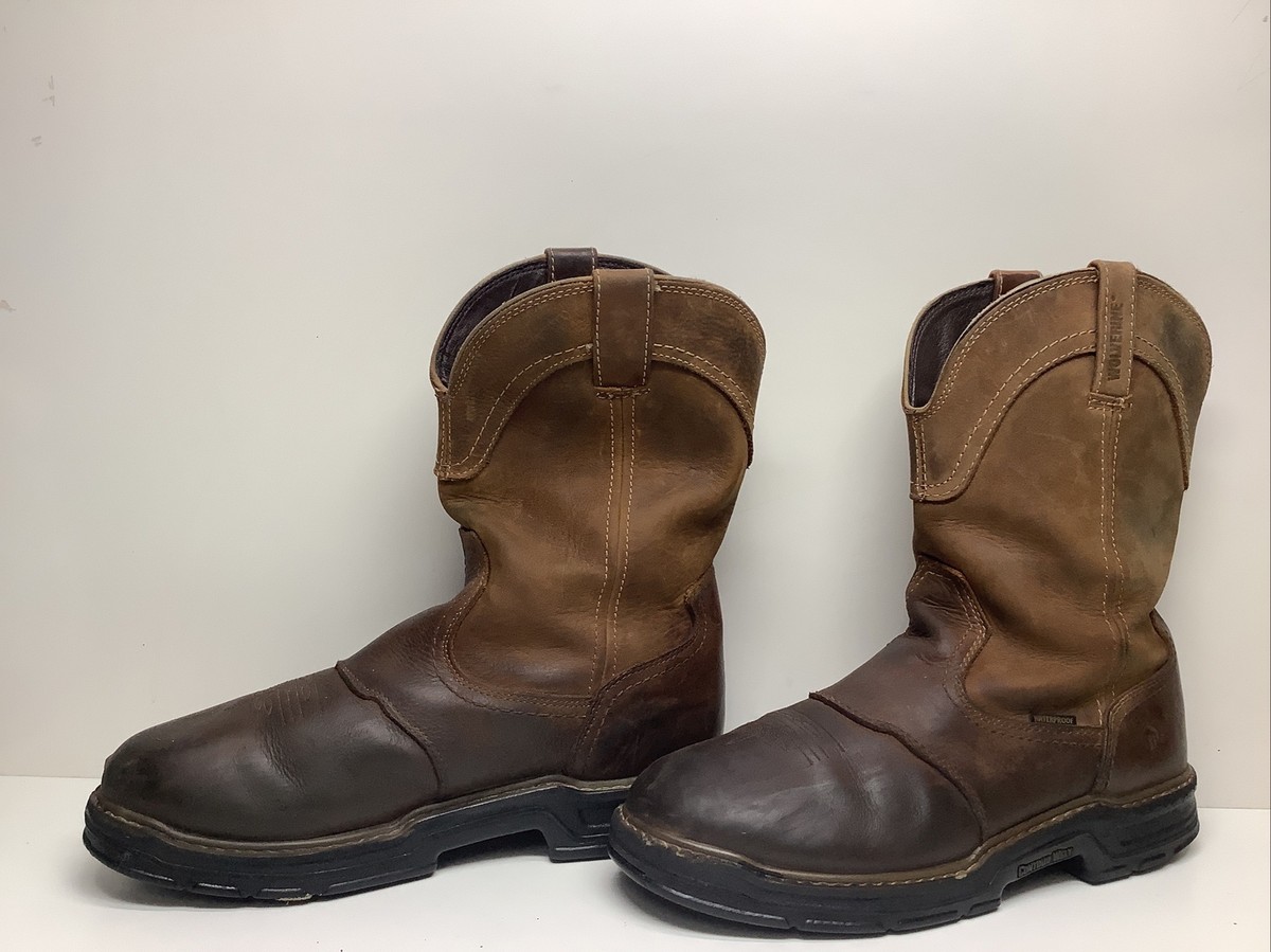 Wolverine brown leather boots size 13 medium width Male Wolverine Wolverine WW211022 DuraShocks SR WPF, Men main image 3
