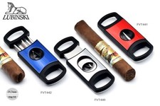 TAGLIASIGARI CIGAR CUTTER 2 LAME FLAT + V CUT RING 64 27,5mm LUBINSKI FVT440